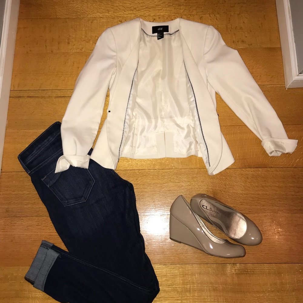 H&M cream blazer